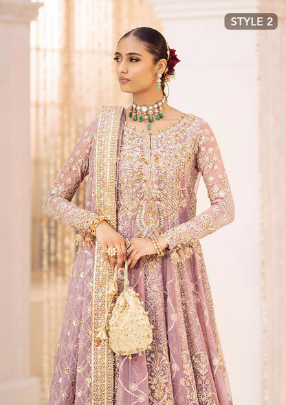 Sabiha | Amethyst Wedding Chiffon Embellished Sharara