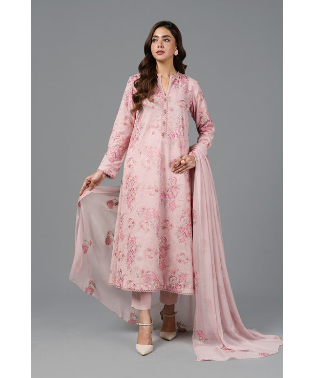 3 Piece | Embroidered Floral Karandi Lawn Dress
