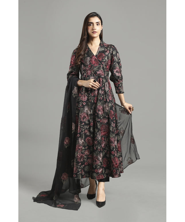 3 Piece | Embroidered Floral Karandi Lawn Dress