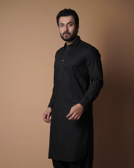Jet Black Shalwaar Kameez