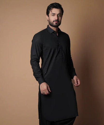 Jet Black Shalwaar Kameez