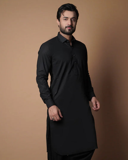 Jet Black Shalwaar Kameez