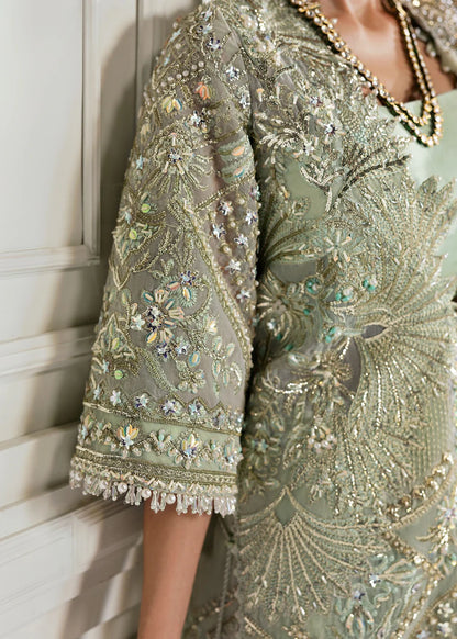 Saira Shakira | Aqua Organza Embellished Sharara