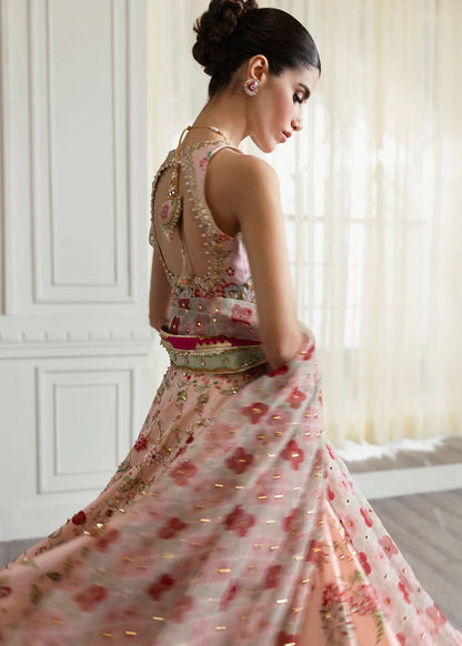 Saira Shakira | Pink Raw Silk Embellished Lehenga