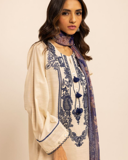 2 Piece | Embroidered Cotton Kurta Set