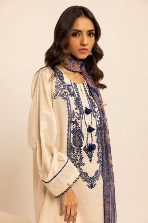 2 Piece | Embroidered Cotton Kurta Set