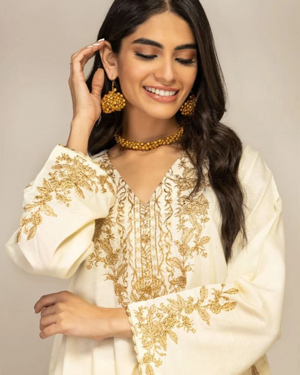 1 Piece | Embroidered Cotton Kurta
