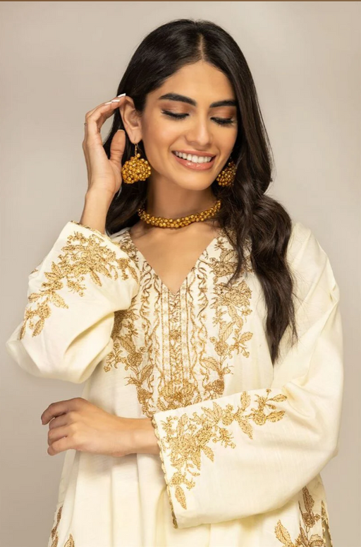 1 Piece | Embroidered Cotton Kurta
