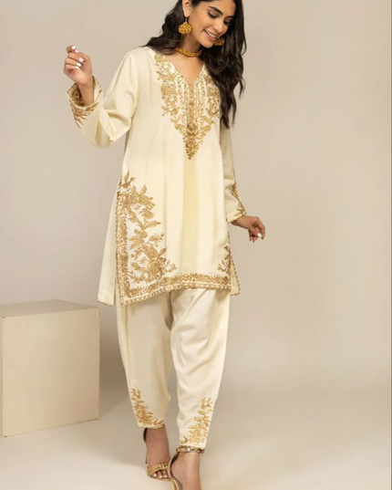 1 Piece | Embroidered Cotton Kurta