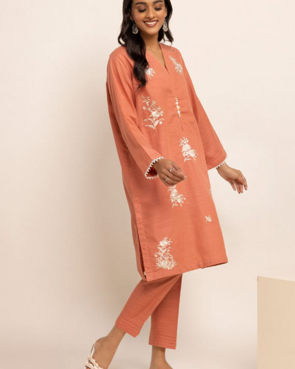 1 Piece | Embroidered Cotton Kurta