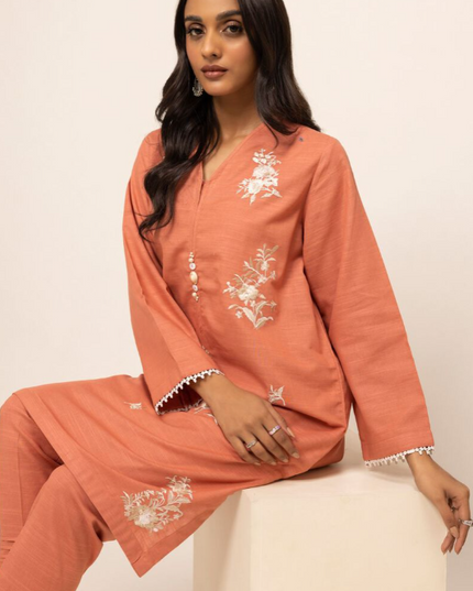 1 Piece | Embroidered Cotton Kurta