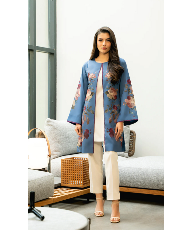 1 Piece | Soft Crepe Floral Jacket