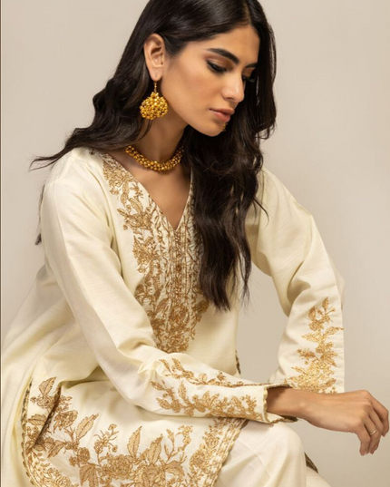 1 Piece | Embroidered Cotton Kurta