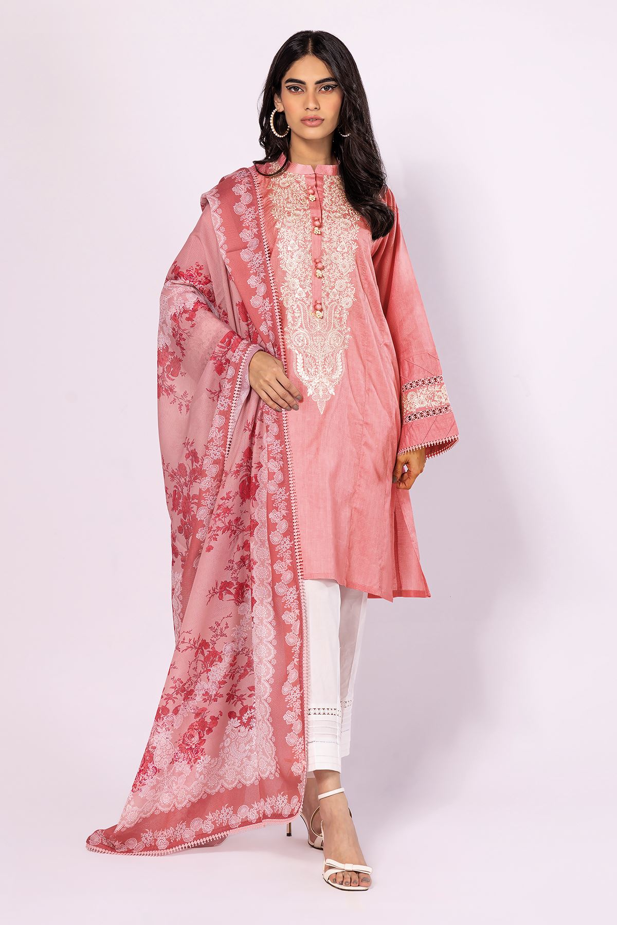 Women's Floral Pink Suit