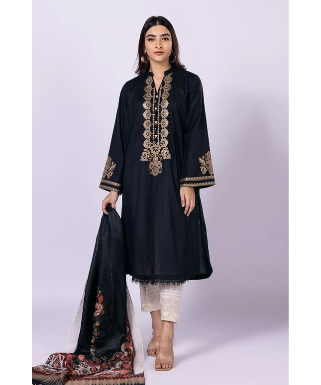 Women's Black Embroidered Suit