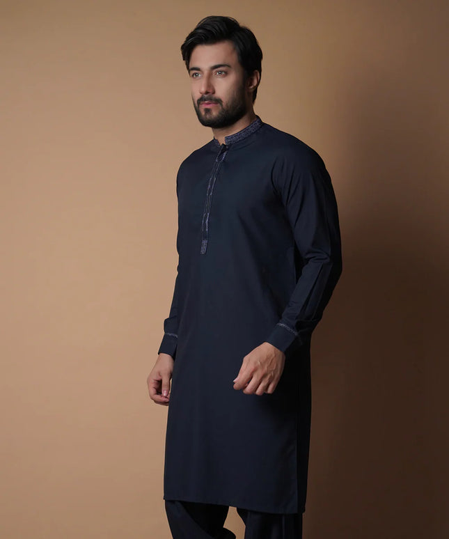 Navy Blue Shalwaar Kameez