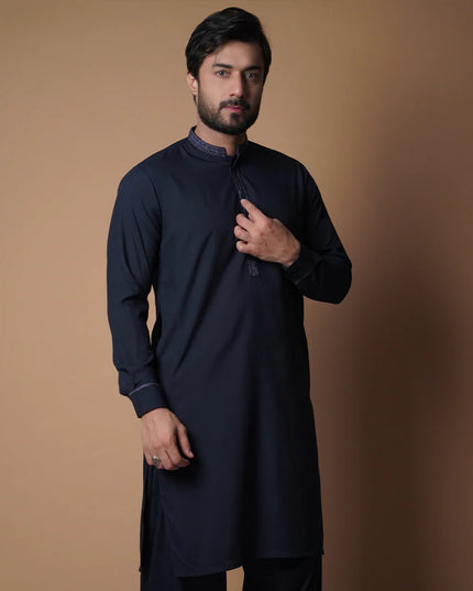 Navy Blue Shalwaar Kameez