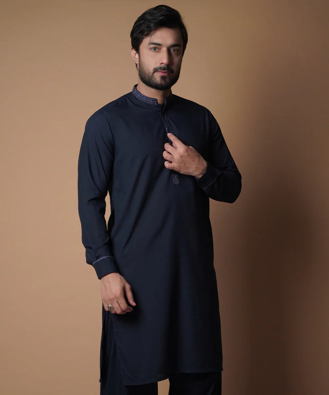 Navy Blue Shalwaar Kameez