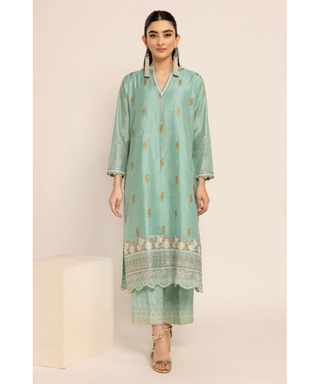 1 Piece | Embroidered Cotton Kurta
