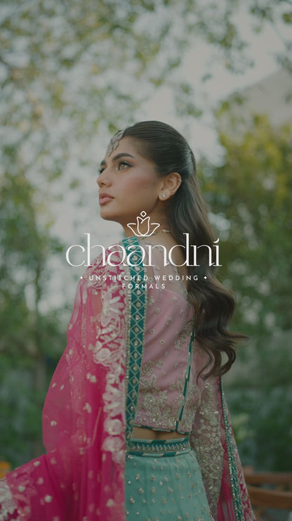 Shanaya | Rose Pink Embellished Embroidered Lehenga
