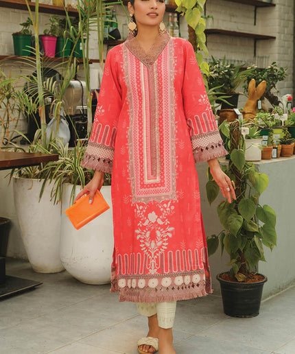 1 Piece | Rang Rasiya Printed Lawn Kurta