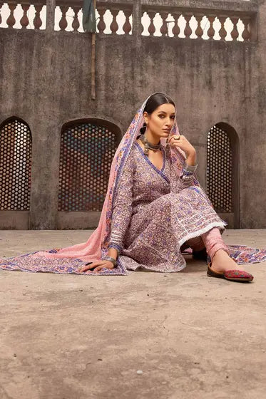 3 Piece | Gul Ahmed Printed Lawn in Purple