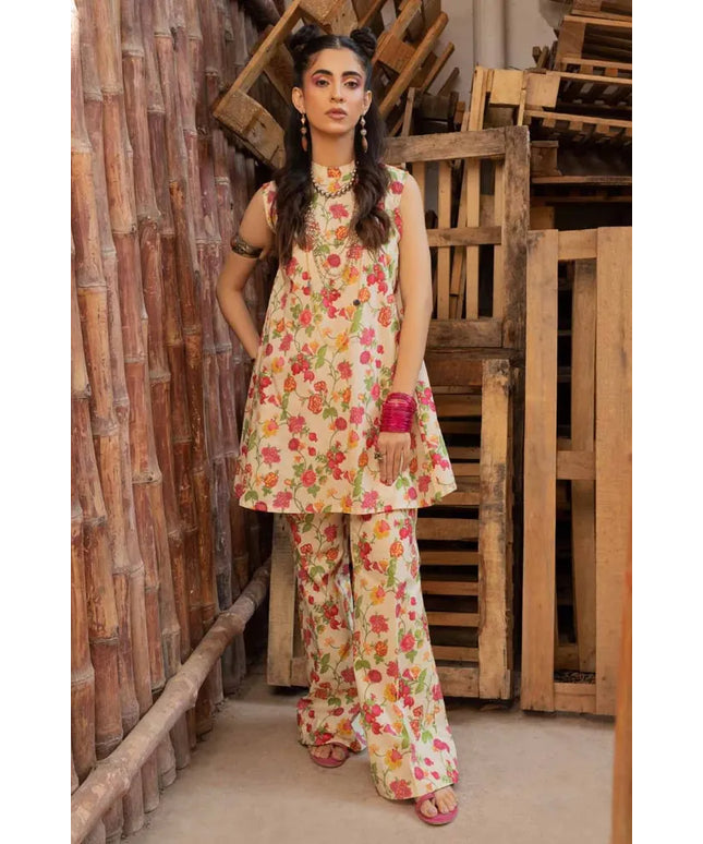 2 Piece | Printed Embroidered Lawn Set