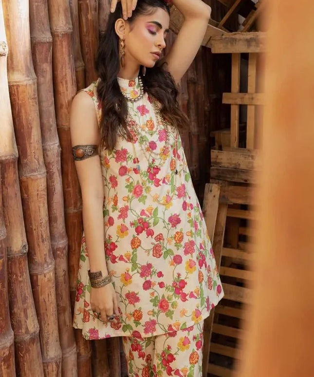 2 Piece | Printed Embroidered Lawn Set