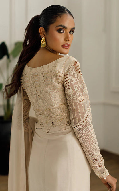 Maya |  Embroidered Beige Festive Wear Saree
