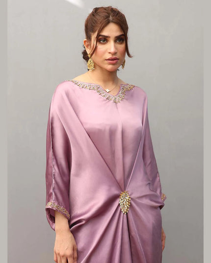 Ziphyer | Purple Silk Kaftan